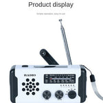W-3 Outdoor Emergency Hand Crank Radio with Flashlight Solar Powered SOS Alarm FM / AM / WB for Disaster Preparedness
