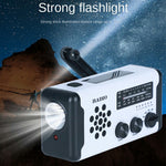 W-3 Outdoor Emergency Hand Crank Radio with Flashlight Solar Powered SOS Alarm FM / AM / WB for Disaster Preparedness