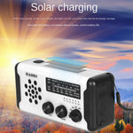 W-3 Outdoor Emergency Hand Crank Radio with Flashlight Solar Powered SOS Alarm FM / AM / WB for Disaster Preparedness