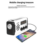 W-3 Outdoor Emergency Hand Crank Radio with Flashlight Solar Powered SOS Alarm FM / AM / WB for Disaster Preparedness