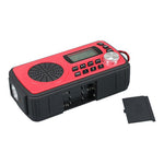 WB-12 Outdoor Emergency SOS Radio Solar Powered Hand Crank AM / FM / WB Weather Alert Flashlight Power Bank