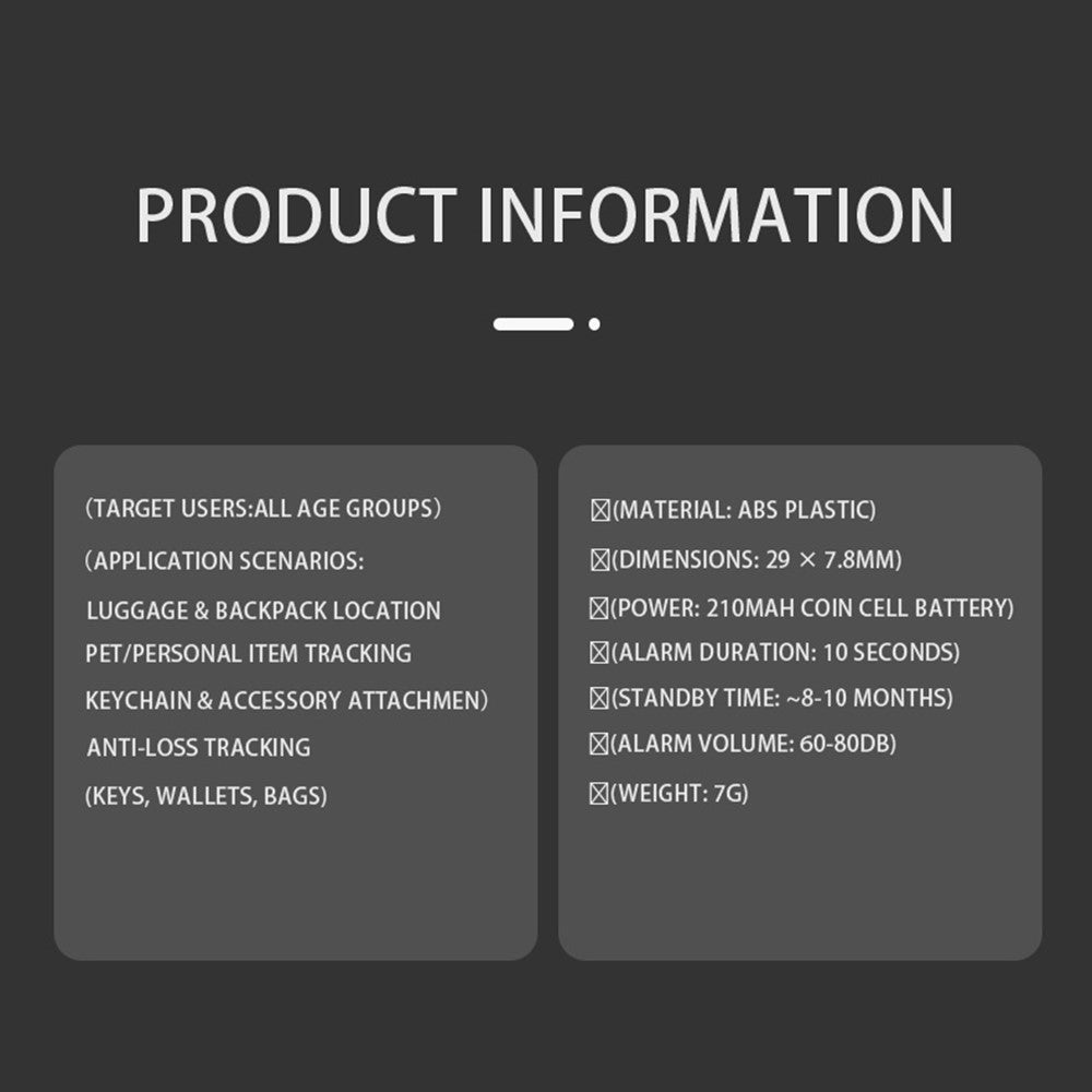 F08 Android Tracker Anti-Lost Finder Global Tracking Locator for Car Wallet Key Luggage Bag