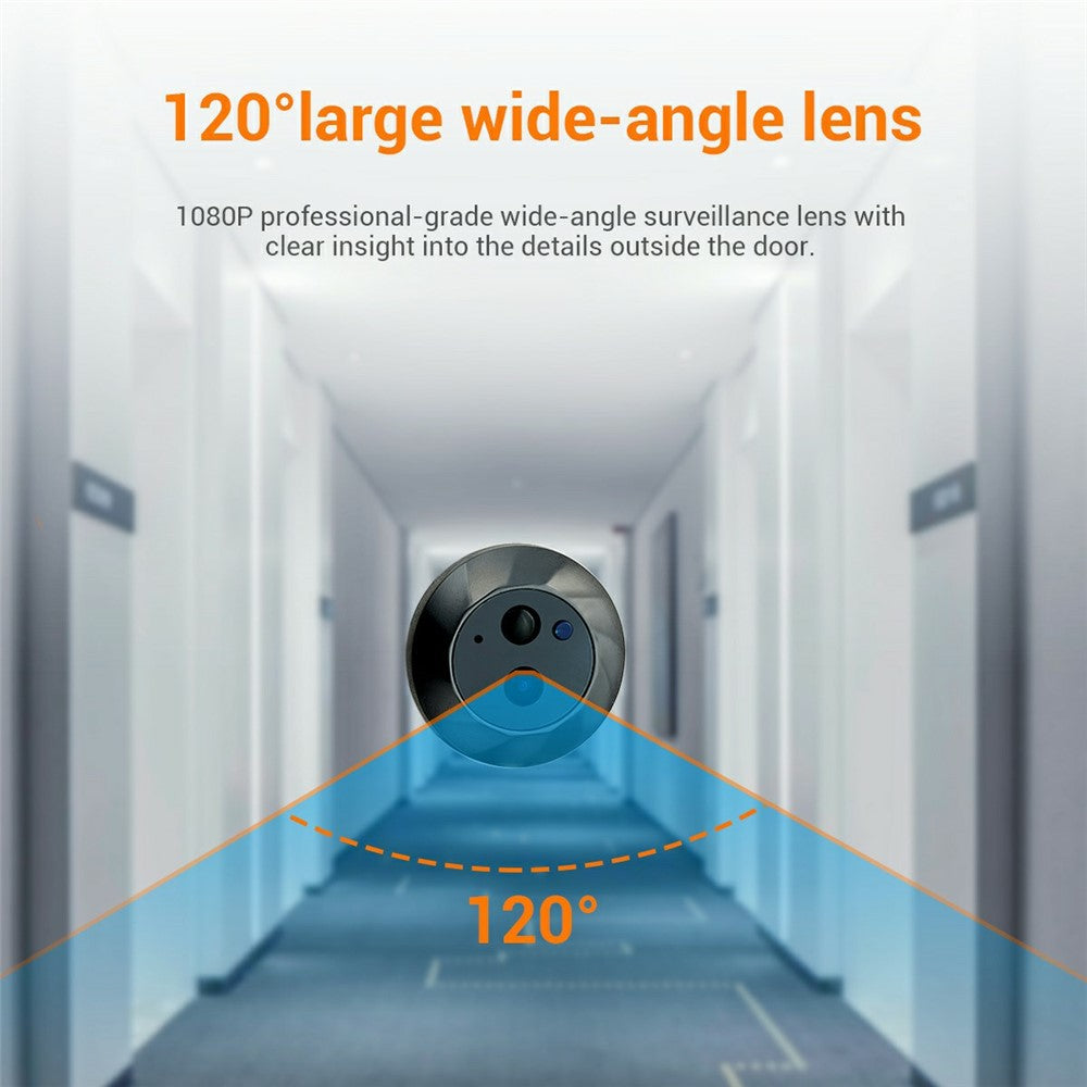ESCAM C88B 4.3 Inch HD Screen Mini WiFi Video Doorbell PIR Motion Detection Peephole Camera