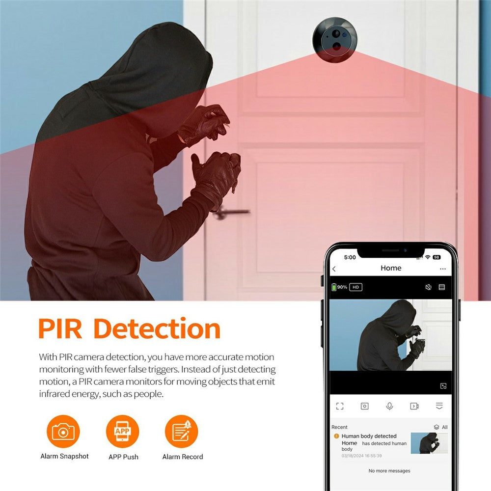 ESCAM C88B 4.3 Inch HD Screen Mini WiFi Video Doorbell PIR Motion Detection Peephole Camera