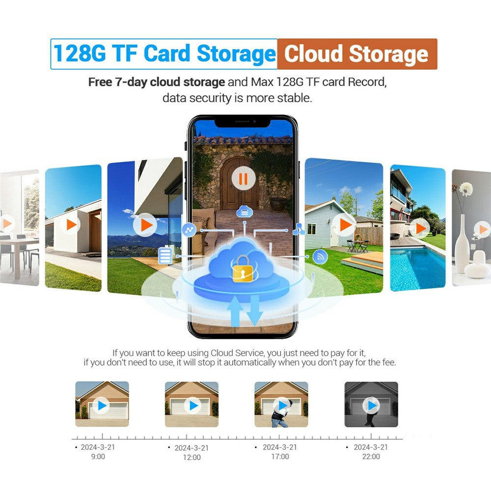 ESCAM C88B 4.3 Inch HD Screen Mini WiFi Video Doorbell PIR Motion Detection Peephole Camera