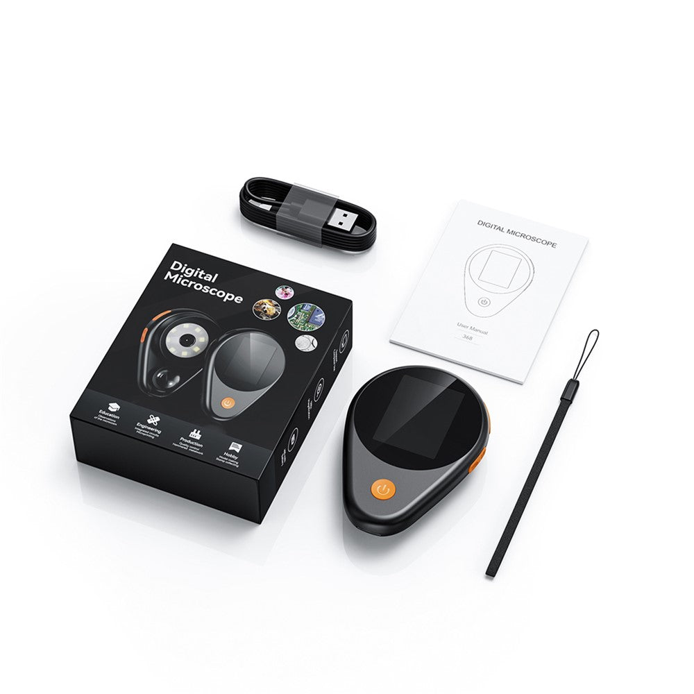 368 500X Magnification 2 Inch IPS Screen Handheld Digital Microscope for Inspection Repair