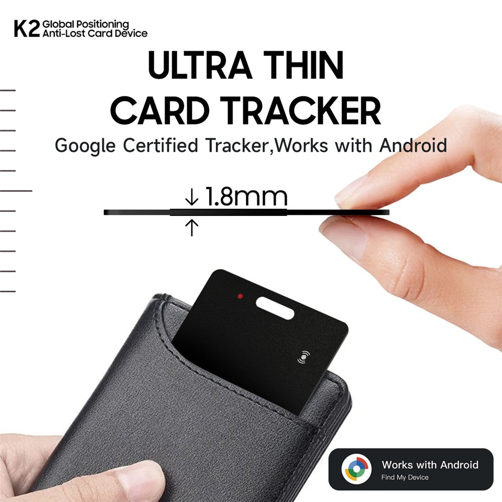 K2 Tracker Portable Card Style Global Positioning Finder Anti-Lost Locator