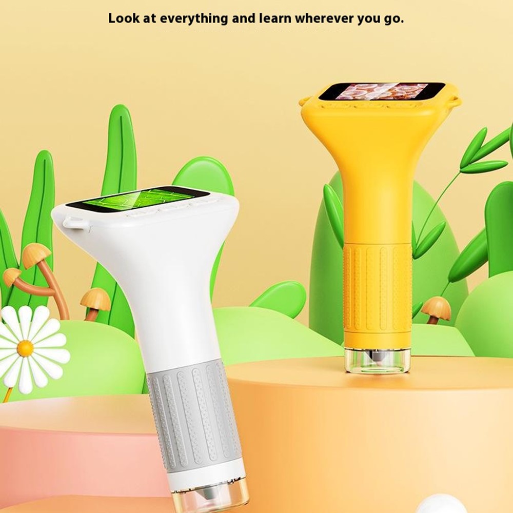 375 2 Inch IPS Screen 1000x Magnification Handheld Digital Microscope with LED Light for Children