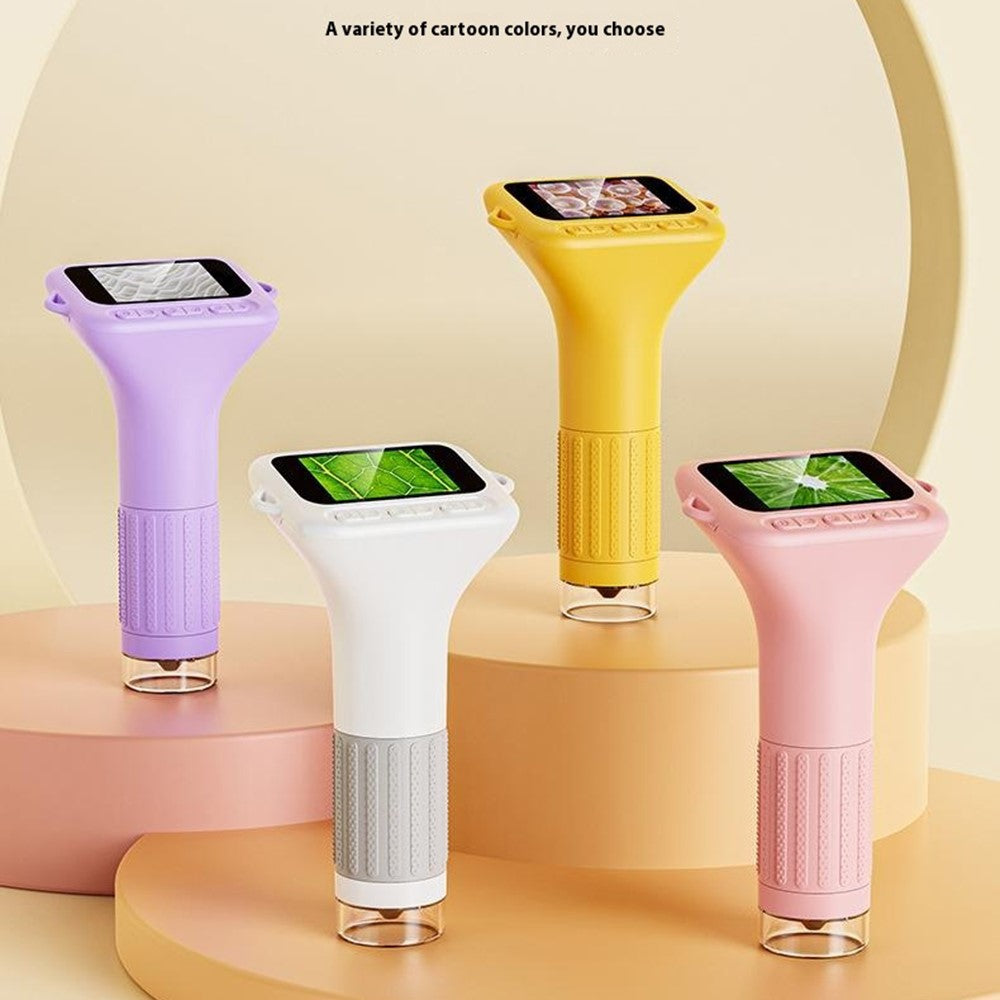 375 2 Inch IPS Screen 1000x Magnification Handheld Digital Microscope with LED Light for Children