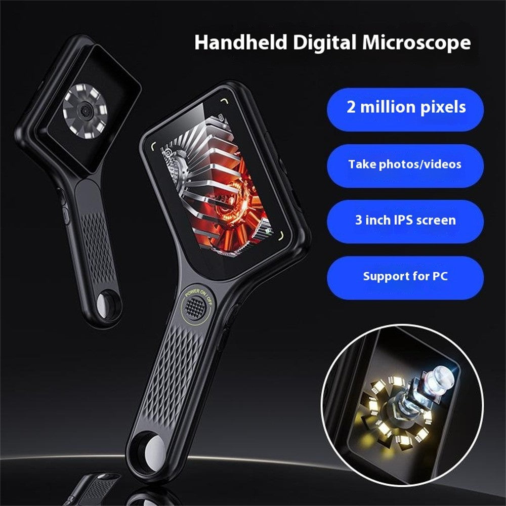 380 3 Inch IPS Screen Magnifier 500X Magnification HD Handheld Digital Microscope for Electronics Repair