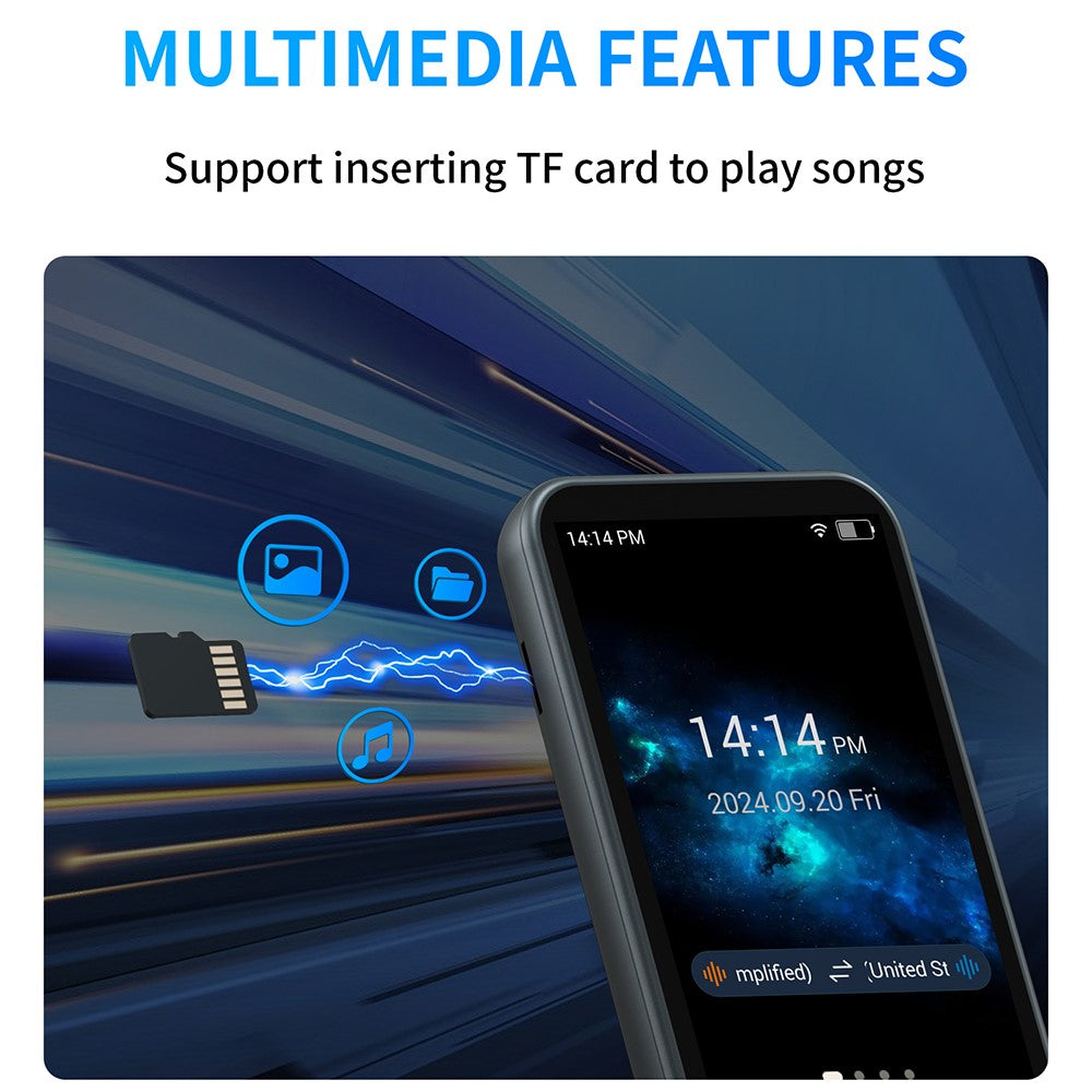 T7pro 1+8GB 4 tommer smart stemmeoversætterenhed Nøjagtig oversættelse Fototolk