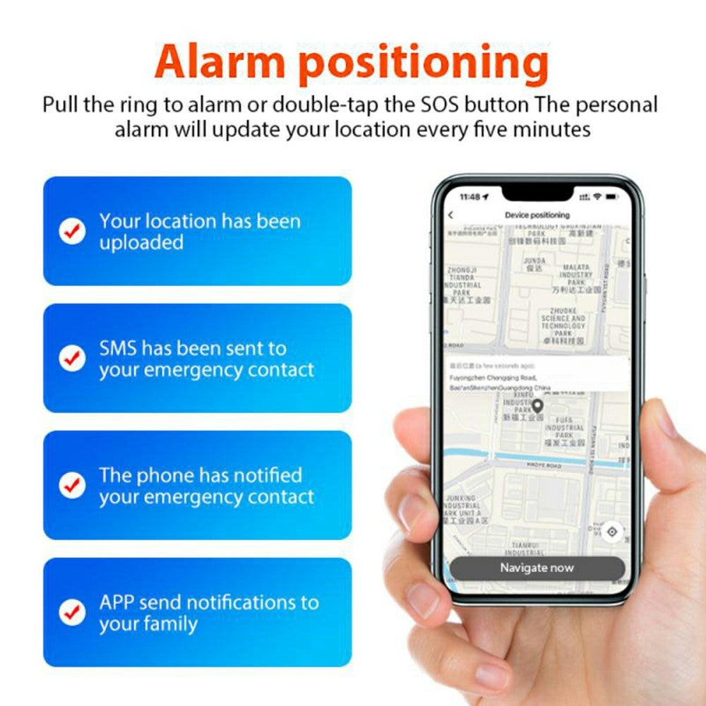 B500 Tuya Smart Tracker Emergency SOS Button Personal Safety Alarm for Women Children