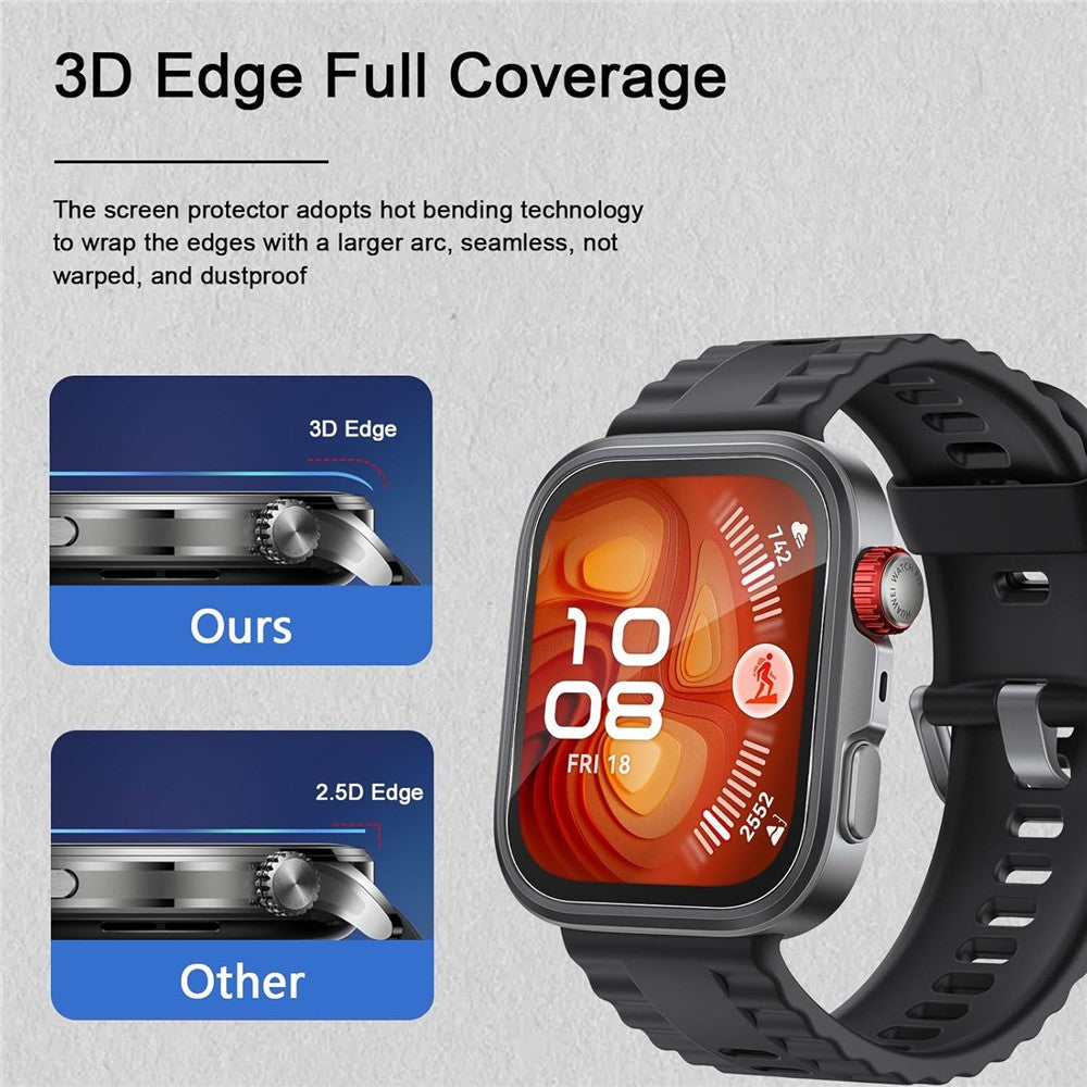3Pcs For Huawei Watch Fit 4 Pro TPU Watch Screen Protector 3D Edge Anti Scratch Hydrogel Film