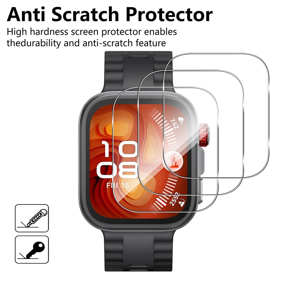 3Pcs For Huawei Watch Fit 4 Pro TPU Watch Screen Protector 3D Edge Anti Scratch Hydrogel Film