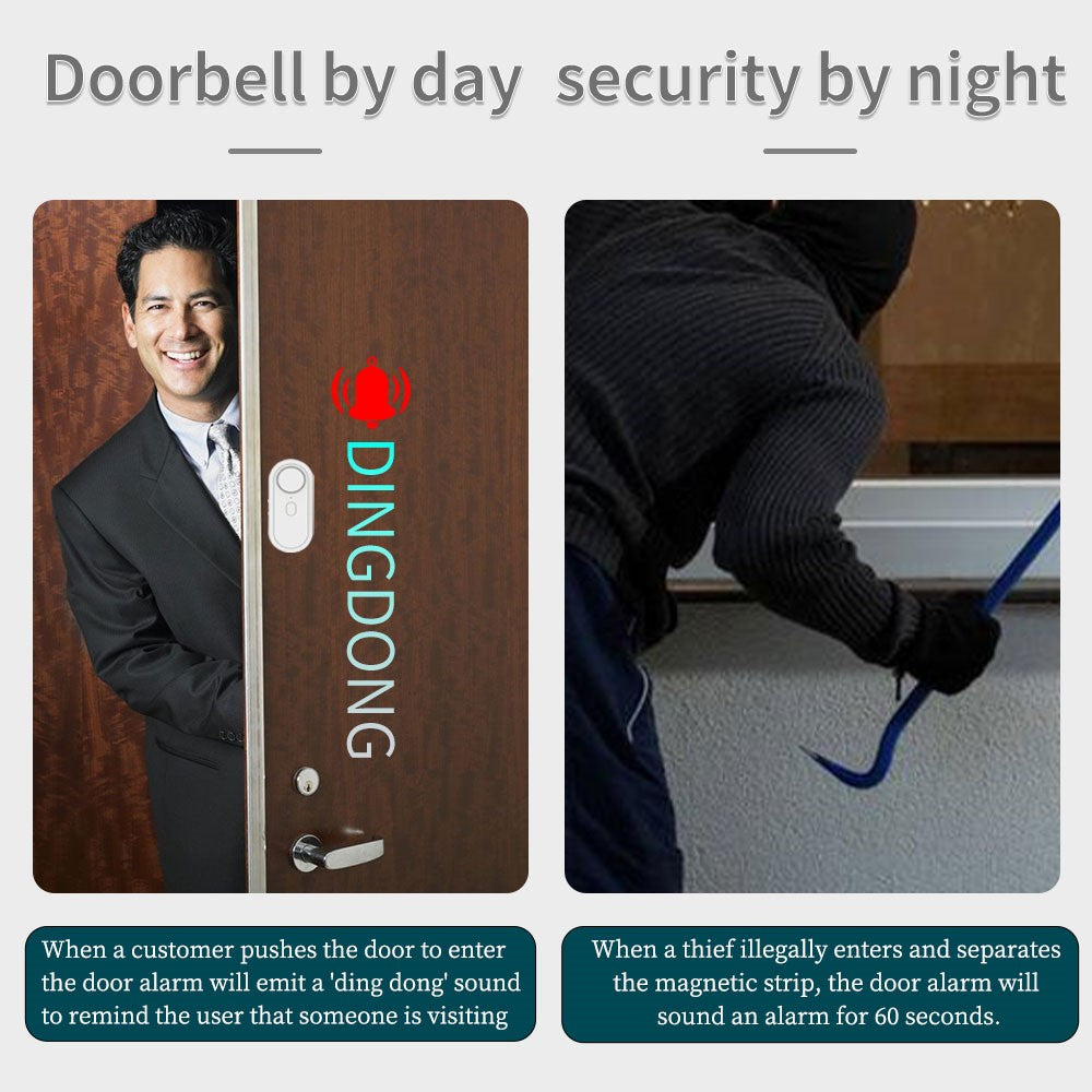 Door Sensor Alarm High Decibel Windows Doors Anti-Theft Security System with Remote Control