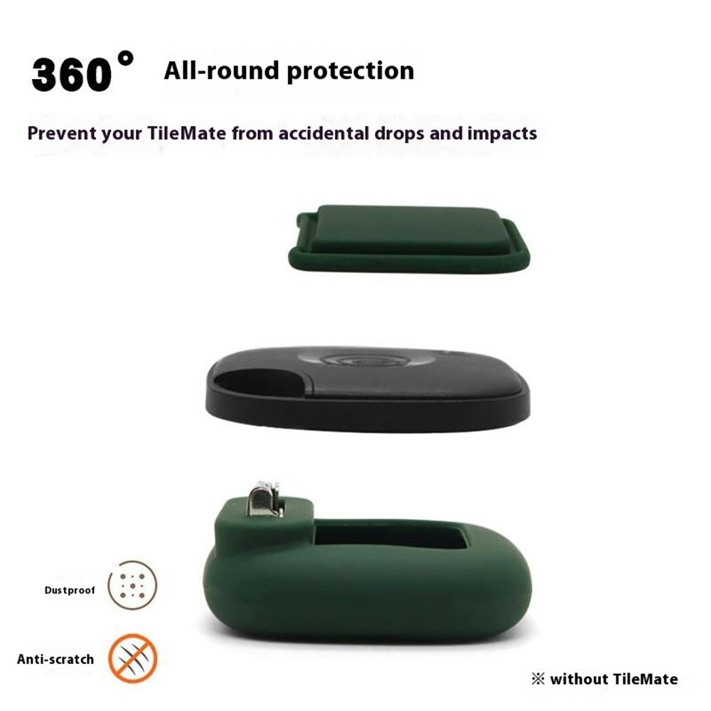 For Tile Mate (2024) Silicone Case Smart Tracker Waterproof Protective Cover Brooch Style for Children