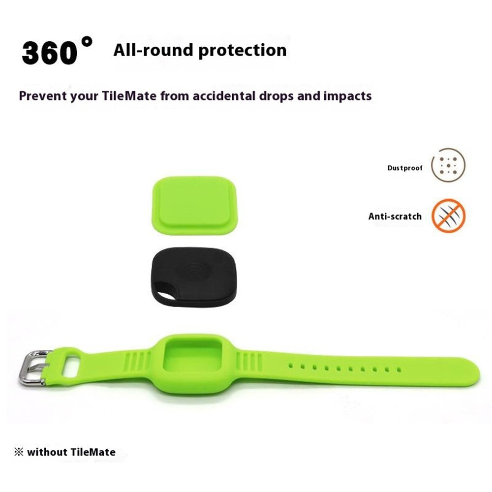 For Tile Mate (2024) Silicone Case Waterproof Adjustable Children Wrist Band Smart Tracker Watch Strap