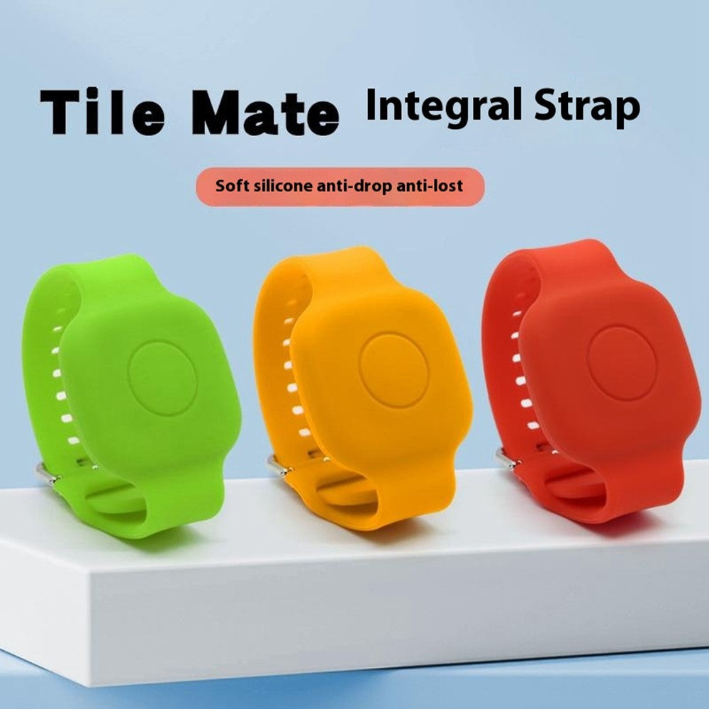 For Tile Mate (2024) Silicone Case Waterproof Adjustable Children Wrist Band Smart Tracker Watch Strap