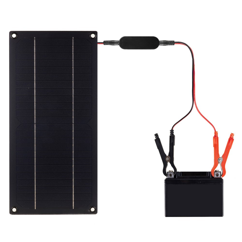 XXM300-145B 12V Car Battery Solar Panel Charger 10W Single Crystal Silicon Solar Maintainer, 6+60A