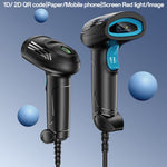 YESIDO EC21 1D 2D Barcode Scanner 1.6m Wired Handheld Bar Code Reader Scanning Device