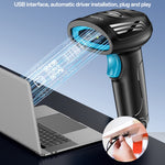 YESIDO EC21 1D 2D Barcode Scanner 1.6m Wired Handheld Bar Code Reader Scanning Device