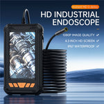 P380 2m Rigid Cable 4.3 Inch HD Screen Industrial Endoscope for Pipe Automotive Repair Camera with 8mm Lens