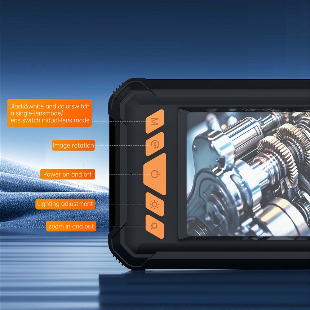 P380 2m Rigid Cable 4.3 Inch HD Screen Industrial Endoscope for Pipe Automotive Repair Camera with 8mm Lens