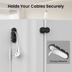 AHASTYLE WE31 6Pcs Adhesive Cable Organizer 3 Slots Silicone Earphone Charger Cable Management Tool