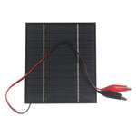 3,5W 5V Solpaneloplader med Dobbeltklemmer Bærbar Udendørs Strømforsyning til Elektroniske Enheder