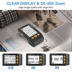 YS008 3.5 Inch Electronic Visual Aid 2-25X Magnifier for Low Vision Reading Newspaper Books