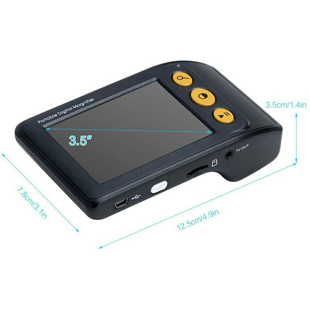 YS008 3.5 Inch Electronic Visual Aid 2-25X Magnifier for Low Vision Reading Newspaper Books
