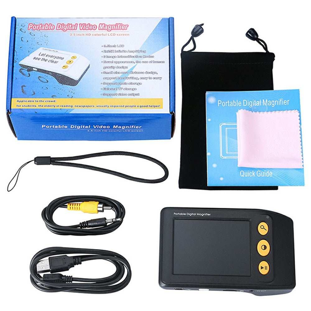YS008 3.5 Inch Electronic Visual Aid 2-25X Magnifier for Low Vision Reading Newspaper Books