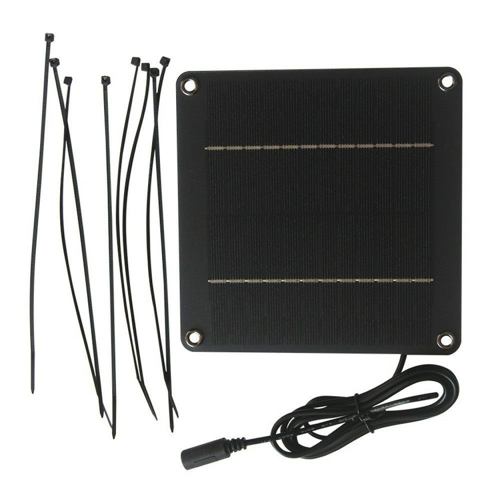 4W 12V Monocrystalline Solar Panel with DC 5521 Female Connector for Garden Light Security Camera, 150 x 150mm