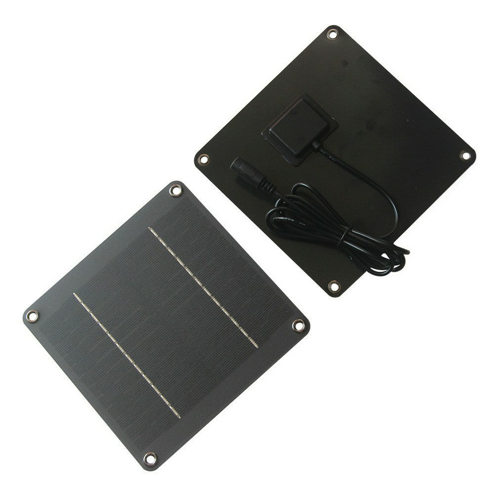 4W 12V Monocrystalline Solar Panel with DC 5521 Female Connector for Garden Light Security Camera, 150 x 150mm