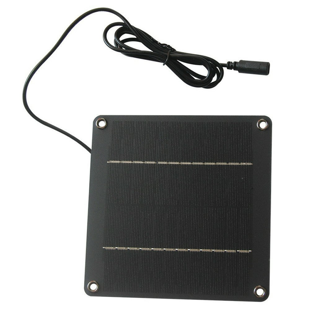 4W 12V Monocrystalline Solar Panel with DC 5521 Female Connector for Garden Light Security Camera, 150 x 150mm