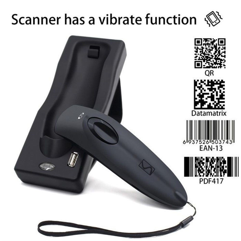 R40 Multifunctional Bluetooth-Compatible 2.4G Scanner with Base for 2D QR Code Barcode