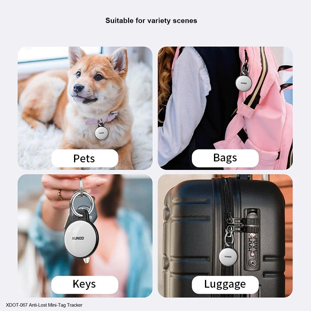 XUNDD XDOT-067 Anti Lost Mini Tag Tracker for iOS, Key Wallet Wireless Smart Finder