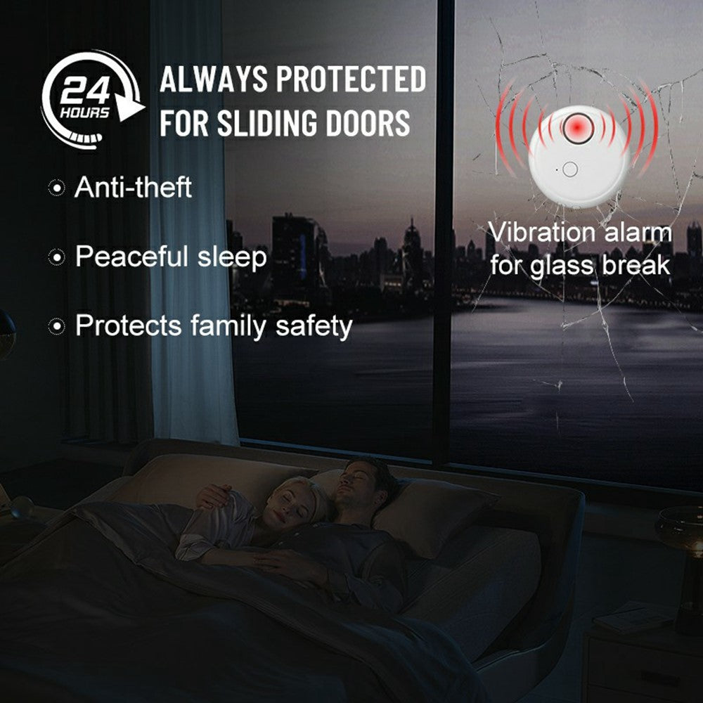High Sensitivity Door Window Alarm 130dB Vibration Sensor Glass Break Detector Anti Theft Security System