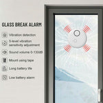 High Sensitivity Door Window Alarm 130dB Vibration Sensor Glass Break Detector Anti Theft Security System