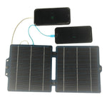 10W Bi-fold ETFE Flexible Solar Charging Panel with USB / Type C Output Waterproof Outdoor Emergency Power Supply