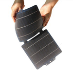 10W Bi-fold ETFE Flexible Solar Charging Panel with USB / Type C Output Waterproof Outdoor Emergency Power Supply