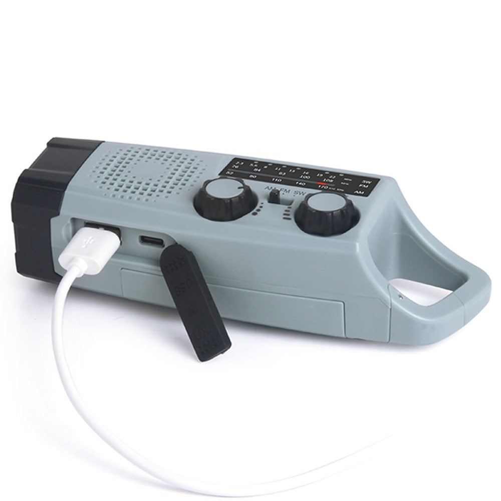 XLN-383 Emergency Solar Powered AM FM SW Radio Hand Crank Flashlight SOS Alarm Power Bank