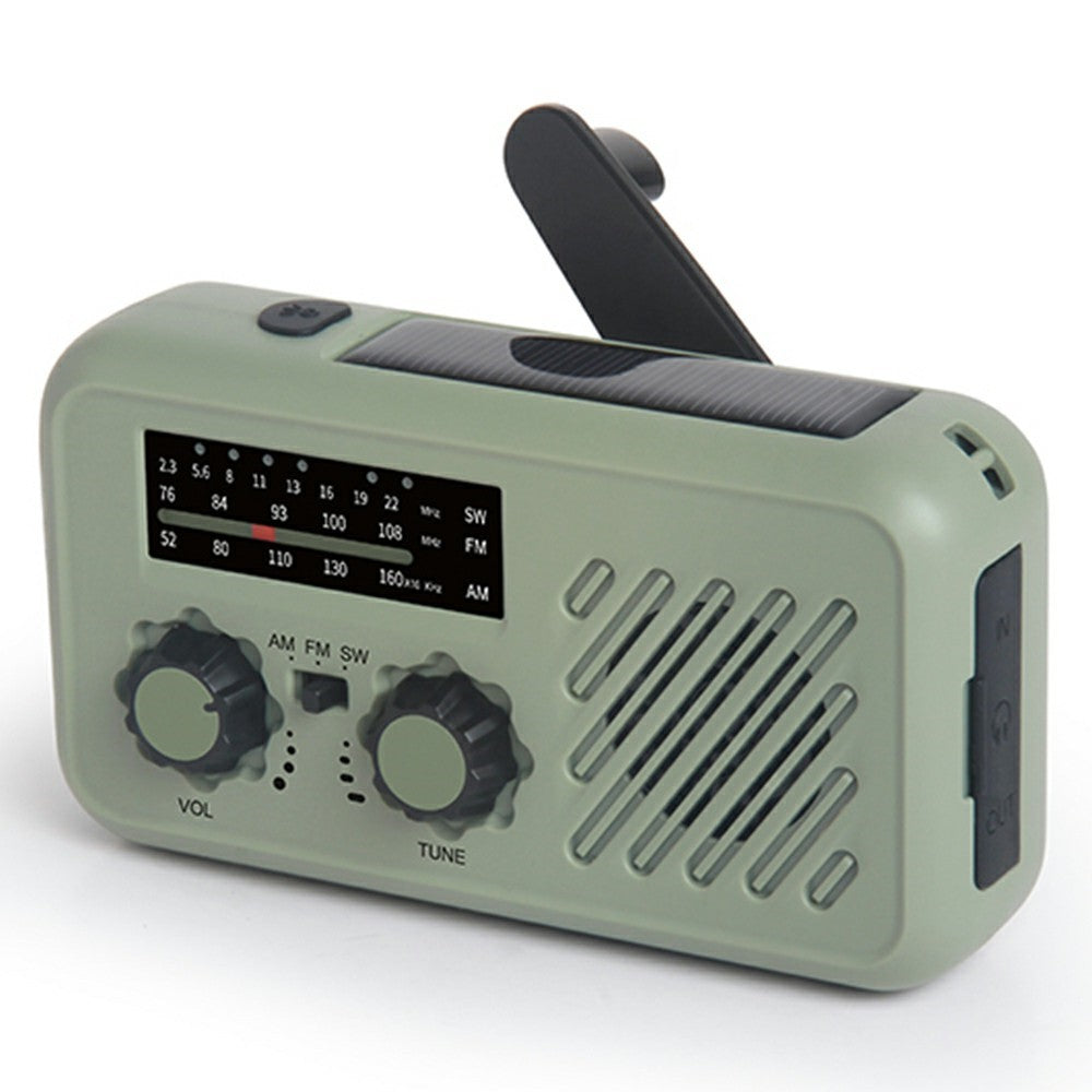 XLN-297 Solar Powered Multi-Function Radio AM FM SW Hand Crank Flashlight SOS Alarm Phone Charger