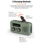 XLN-297 Solar Powered Multi-Function Radio AM FM SW Hand Crank Flashlight SOS Alarm Phone Charger