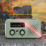 XLN-297 Solar Powered Multi-Function Radio AM FM SW Hand Crank Flashlight SOS Alarm Phone Charger