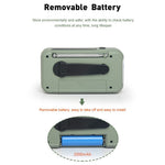 XLN-297 Solar Powered Multi-Function Radio AM FM SW Hand Crank Flashlight SOS Alarm Phone Charger