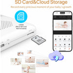 BABY6TY Tuya 5-tommers babyalarm med tovejslyd, 1080P-wifi-kamera og videoovervågningsenhed til spædbørn