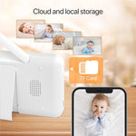 BABY6TY Tuya 5-tommers babyalarm med tovejslyd, 1080P-wifi-kamera og videoovervågningsenhed til spædbørn