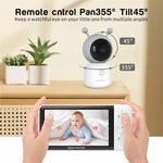 BABY6TS Cloudedge-app 5-tums babyvakt med dubbla kanaler, tvåvägsljud, 1080P HD, nattseende, WiFi-kamera