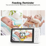 BABY6TS Cloudedge-app 5-tums babyvakt med dubbla kanaler, tvåvägsljud, 1080P HD, nattseende, WiFi-kamera